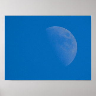 Poster Lune d'hiver bleue