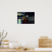 Poster Lune du Kentucky de Louisville dans l'Ohio (Cuisine)