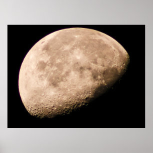 Poster Lune en transition - Phase du troisième trimestre