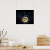 Poster Lune et constellations (Cuisine)