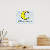 Poster Lune et étoiles (Cuisine)