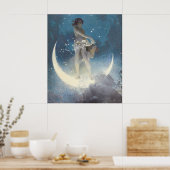 Poster Lune et étoiles (Cuisine)