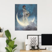 Poster Lune et étoiles (Bureau à domicile)
