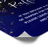 Poster Lune et étoiles Baby shower Déchets Signe de rouss (Coin)