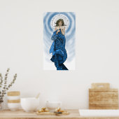 Poster Lune et étoiles Mucha redo (Cuisine)