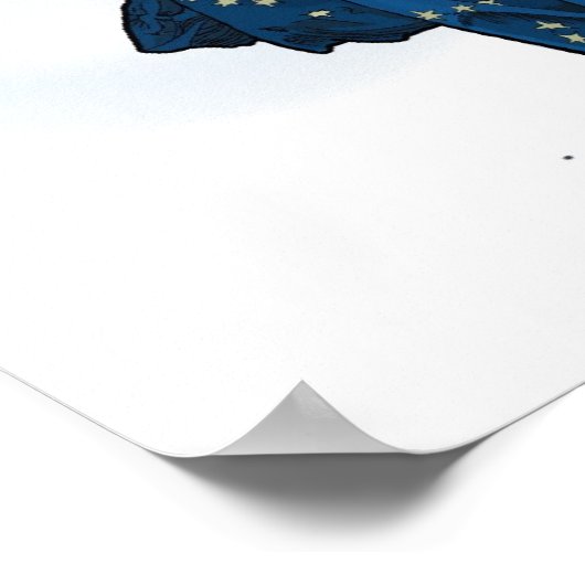 Poster Lune et étoiles Mucha redo (Coin)