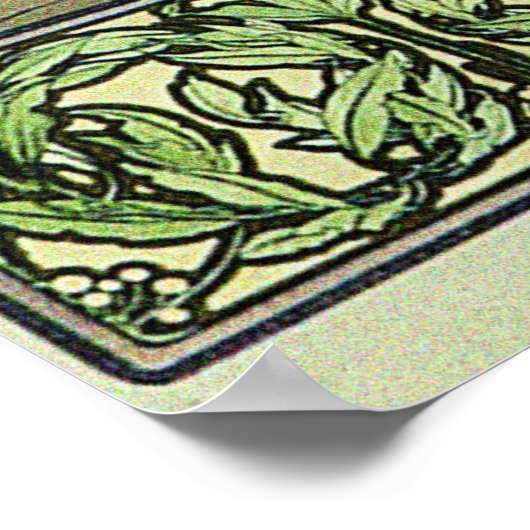 Poster Lune et étoiles par Alphonse Mucha (Coin)