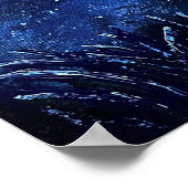 Poster Lune et étoiles Peinture Marine Bleu Lecture Art (Coin)