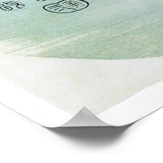 Poster Lune et fleurs (Coin)