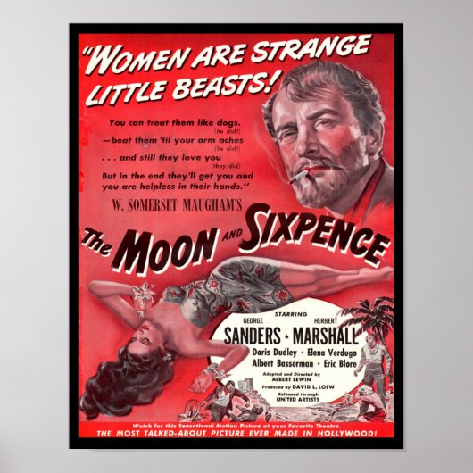 Poster Lune et six pence (Devant)