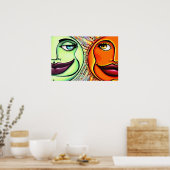 Poster Lune et soleil (Cuisine)