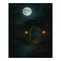 Lune Gate Garden - Mystical imaginaire wall art