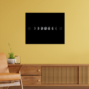 Poster Lune lunaire Phases céleste