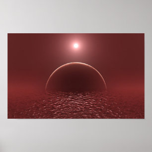 Poster Lune océanique