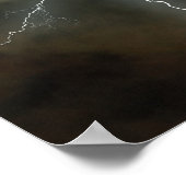 Poster Lune orageuse (Coin)