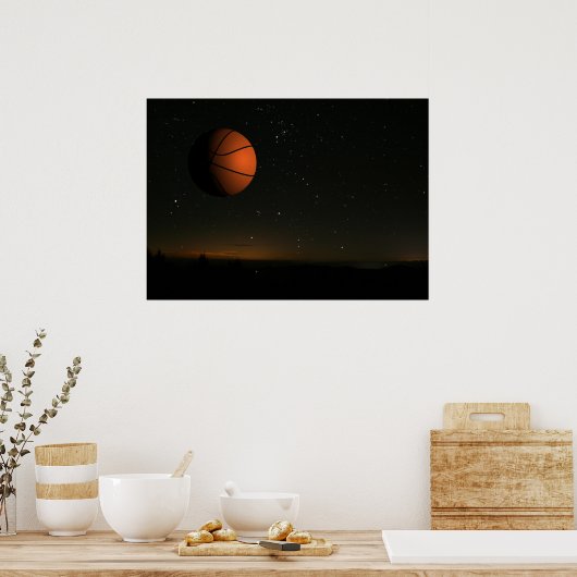 Poster Lune orange (Cuisine)