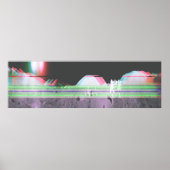 Poster Lune Panorama Apollo 17 Glitch (Plus Grand) (Devant)