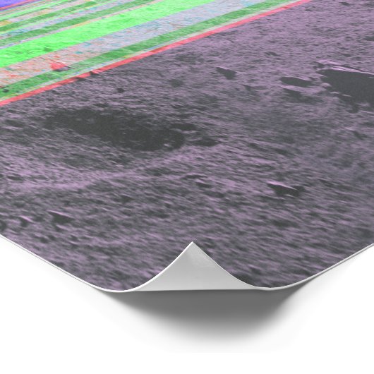 Poster Lune Panorama Apollo 17 Glitch (Plus Grand) (Coin)