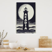 Poster Lune phare du parc national Acadia (Cuisine)