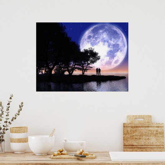 Poster Lune romantique (Cuisine)