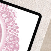 Poster Lune rose complète | Illustration de la lune d'avr