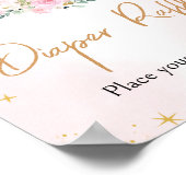 Poster Lune rose et étoiles Baby shower Déchets Raffle (Coin)