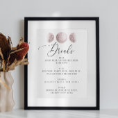 Poster Lune rousse. Céleste Bar Mariage Boissons Menu Sig