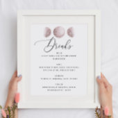 Poster Lune rousse. Céleste Bar Mariage Boissons Menu Sig