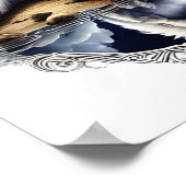 Poster Lune Sérénité Un Loup Slumpteur 16x20 (Coin)