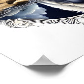 Poster Lune Sérénité Un Loup Slumpteur 18x24 (Coin)