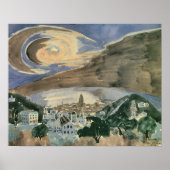 Poster Lune sur Barcelone par Walter Gramatte (Devant)