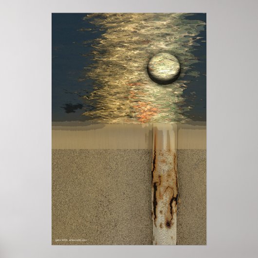Poster Lune sur bouleau par Gregory Gallo (Devant)
