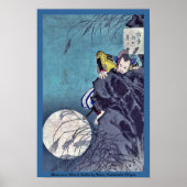 Poster Lune sur le mont Inaba par Taiso, Yoshitoshi Ukiyo (Devant)