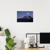 Poster Lune sur le Mont Rainier (Bureau à domicile)