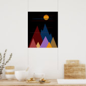 Poster Lune sur les montagnes #2 (Cuisine)