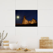 Poster Lune sur les ruines des chalets | Comté de Galway, (Cuisine)