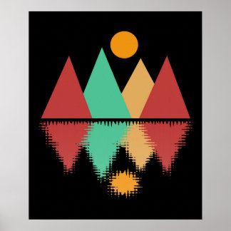 Poster Lune sur quatre sommets #2