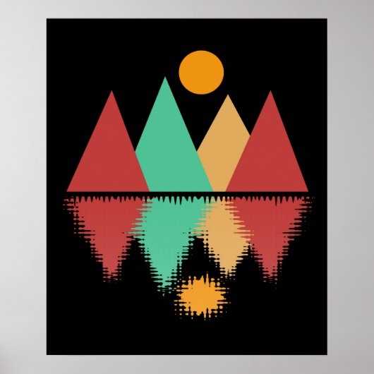 Poster Lune sur quatre sommets #2 (Devant)