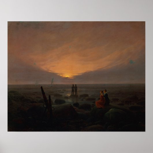 Poster Lune survolant la mer, 1821 (Devant)