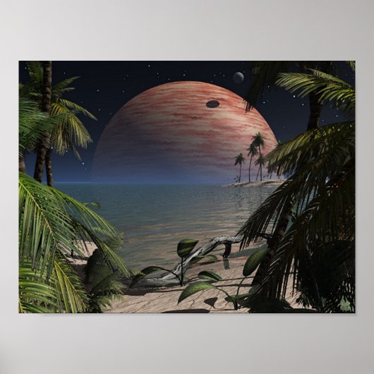 Poster Lune tropicale (Devant)
