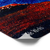 Poster Lune Vibrante (Coin)