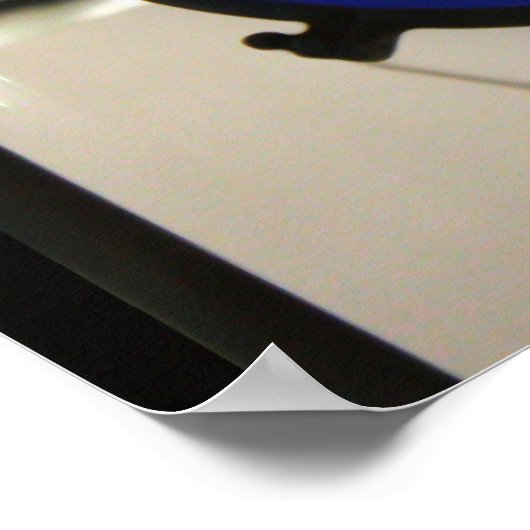 Poster Lunettes bleues cool (Coin)