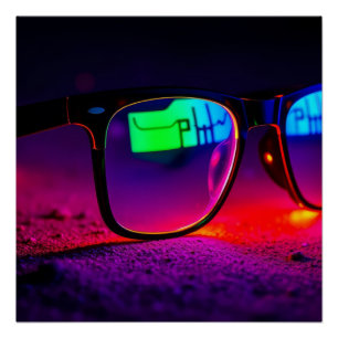 Poster Lunettes Colorées
