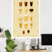 Poster Lunettes de bière (Bureau à domicile)