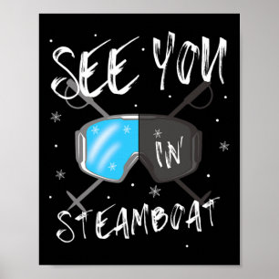 Poster Lunettes De Ski De Vacances À Steamboat Usa Vous V