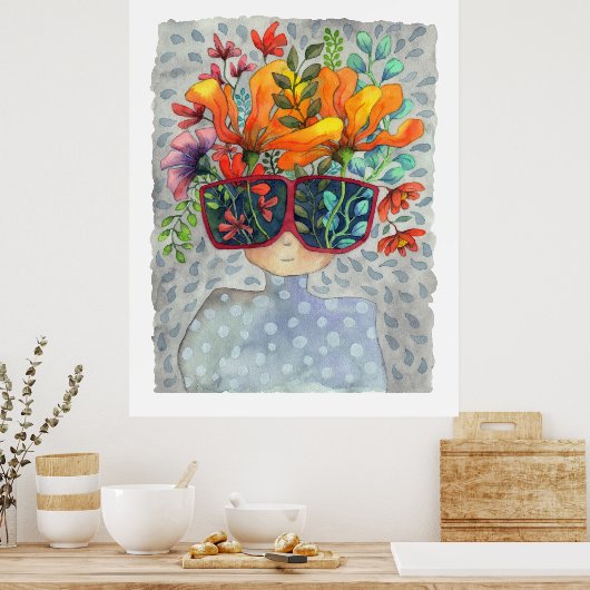 Poster Lunettes de soleil Création Art Imprimer (Cuisine)