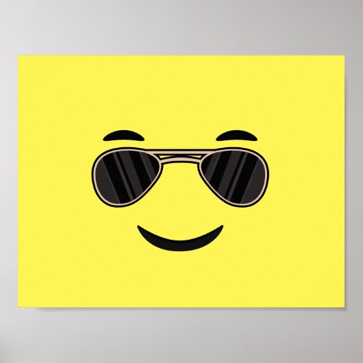 Poster Lunettes de soleil Emoji (Devant)