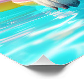 Poster Lunettes de soleil flottantes de chèvre mignonnes  (Coin)