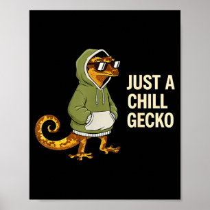 Poster Lunettes de soleil Gecko Chill Illustration de léz