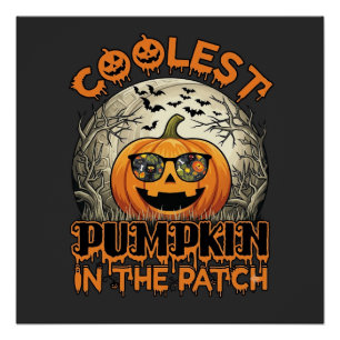 Poster Lunettes de soleil hallowen effrayantes de champ d